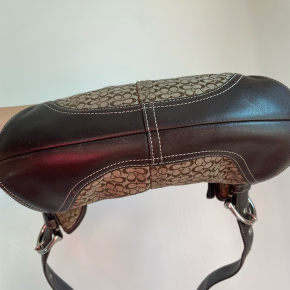 SOLD Y2k Coach Brown Signature Hobo Bag - Picture 4 of 6